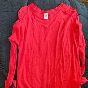 We The Free Vibrant Red Tunic Top